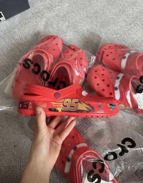 Чоловічі крокси Червоні McQueen 38 розмір Lightning McQueen Crocs Crocband nt660-38 фото