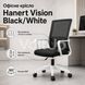 Офісне крісло Hanert Vision Black/White чорно-біле з регулюванням висоти, нахилом спинки та підлокітниками ol810-QA фото 2
