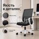 Офісне крісло Hanert Vision Black/White чорно-біле з регулюванням висоти, нахилом спинки та підлокітниками ol810-QA фото 5