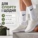 Шкарпетки Nike високі спортивні набір 3 пари розмір 41-44 білі з чорним логотипом довгі шкарпетки для тренувань, спортзалу, школи ol927 фото 4