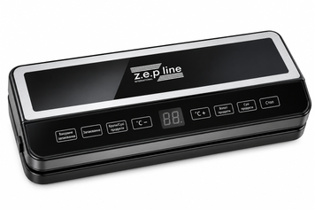 Вакуумний пакувальник ZEPLINE ZP-00374 200 Вт з LED-підсвічуванням і рулоном пакетів, вакууматор для сухих, вологих і сипучих продуктів trend948 фото